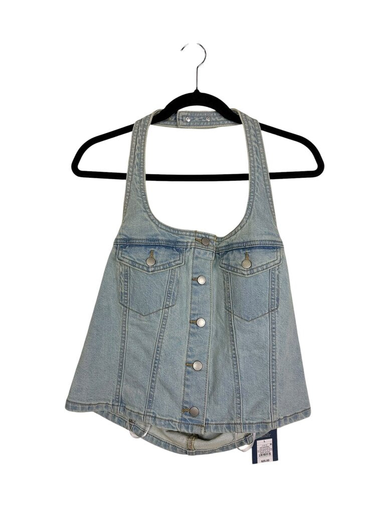 UNIVERSAL THREAD DENIM HALTER TOP