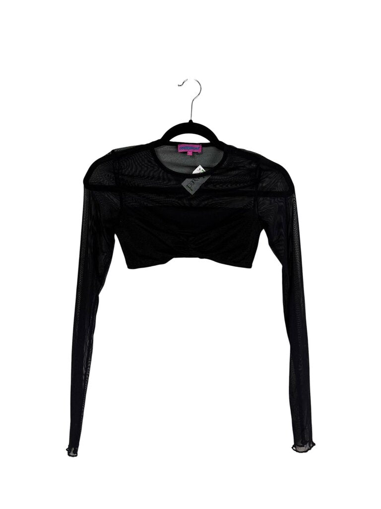 EDIKTED MESH CROPPED BUSTIER TOP