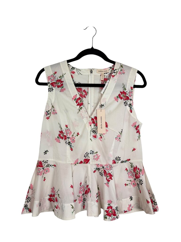 RBECCA TAYLOR PEPLUM FLORAL BLOUSE
