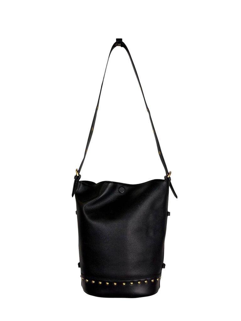 VINCE CAMUTO STUDDED LEATHER BUCKET BAG