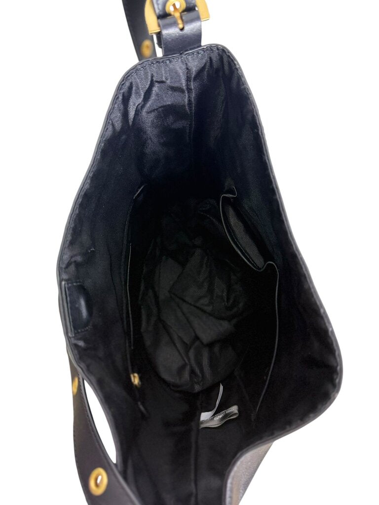 VINCE CAMUTO STUDDED LEATHER BUCKET BAG