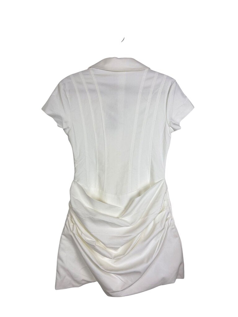 MESHKI DRAPED SHIRT DRESS