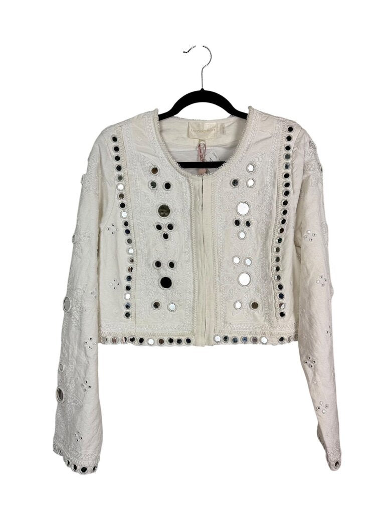 LOVESHACKFANCY MIRROR EMBROIDERED JACKET