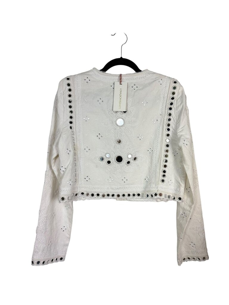LOVESHACKFANCY MIRROR EMBROIDERED JACKET