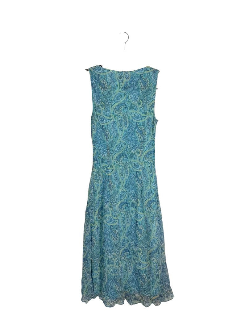 ANN TAYLOR PAISLEY PRINT SILK DRESS