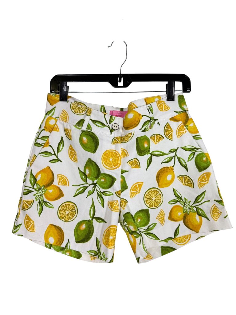 ISAAC MIZRAHI LEMON LIME PRINT SHORTS