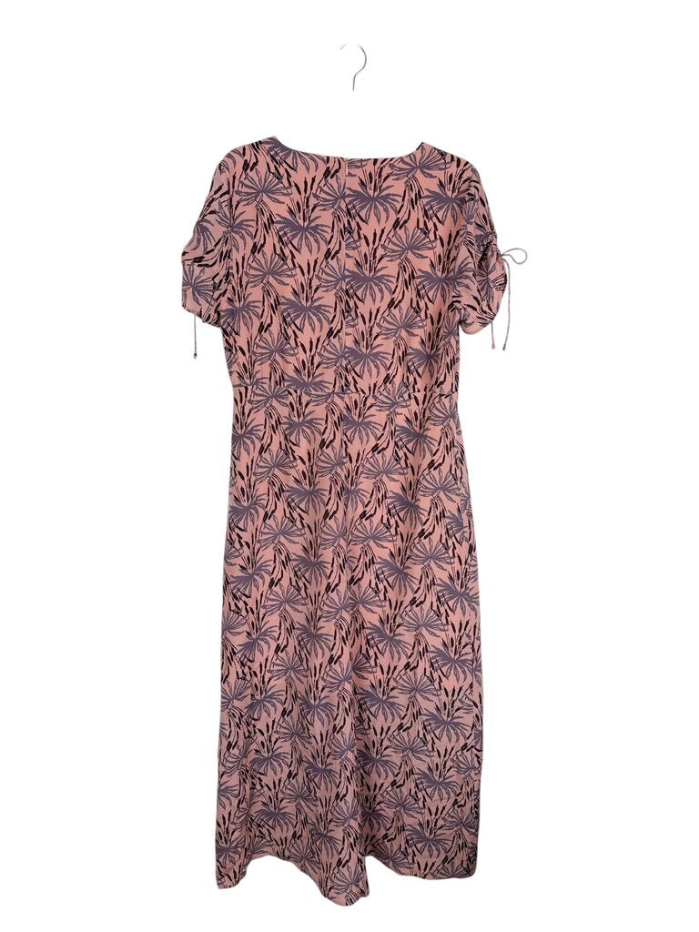 MADEWELL SILK PRINT MIDI DRESS