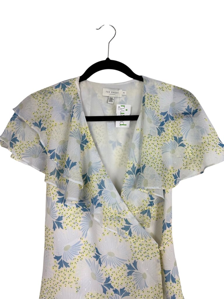 TED BAKER CHIFFON WRAP BLOUSE