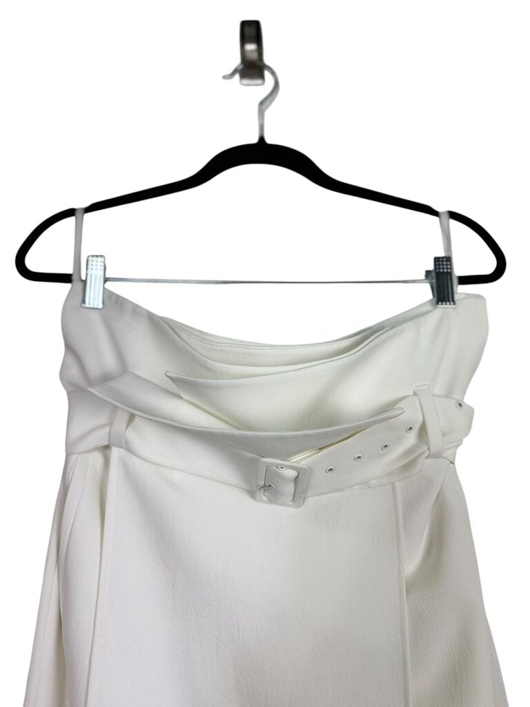 TIBI ASYMMETRICAL BELTED MIDI SKIRT