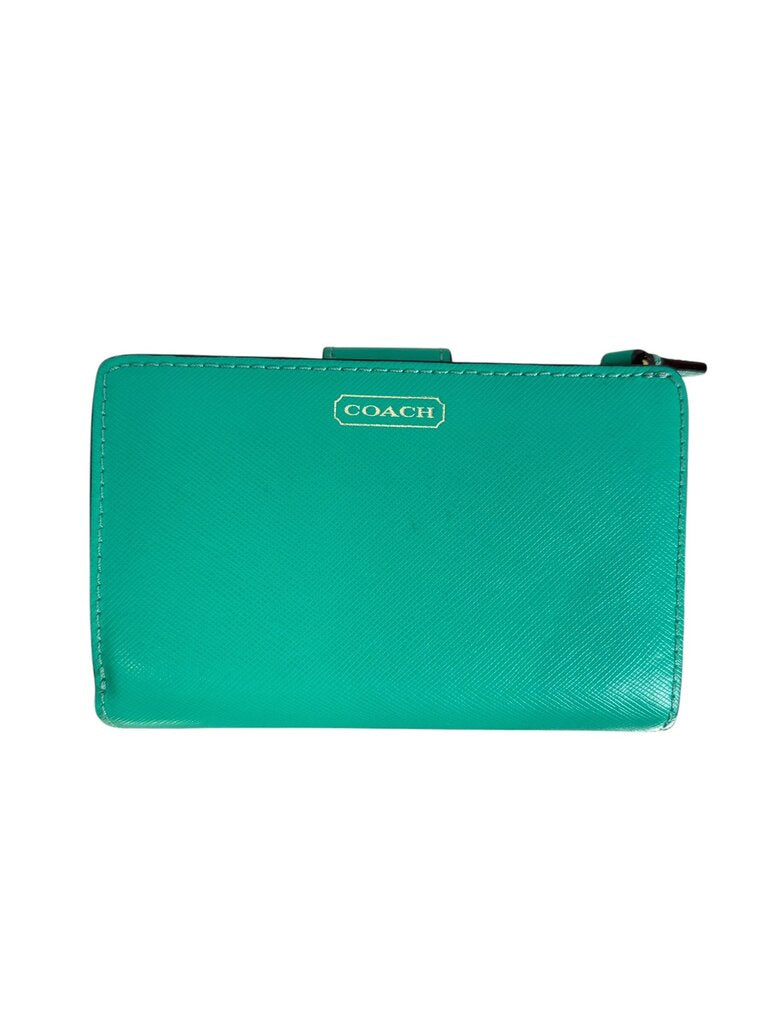 COACH SAFFIANO BRI-FOLD LEATHER WALLET