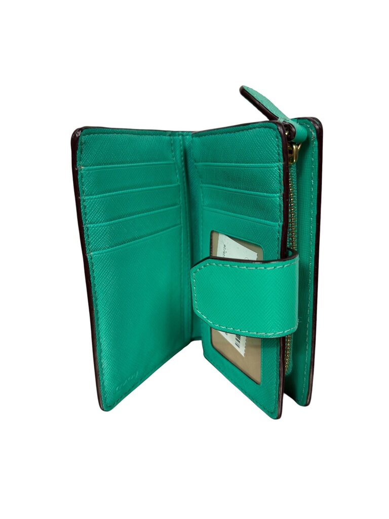 COACH SAFFIANO BRI-FOLD LEATHER WALLET