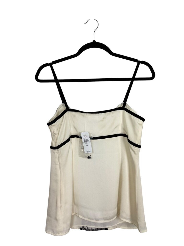 LOFT BEADED & VELVET SATIN TANK