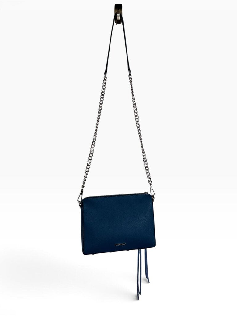 REBECCA MINKOFF LEATHER CHAIN STRAP CROSSBODY