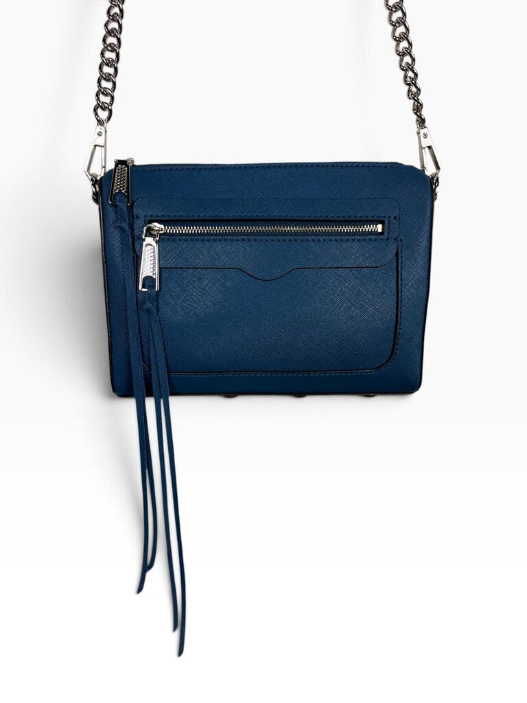 REBECCA MINKOFF LEATHER CHAIN STRAP CROSSBODY