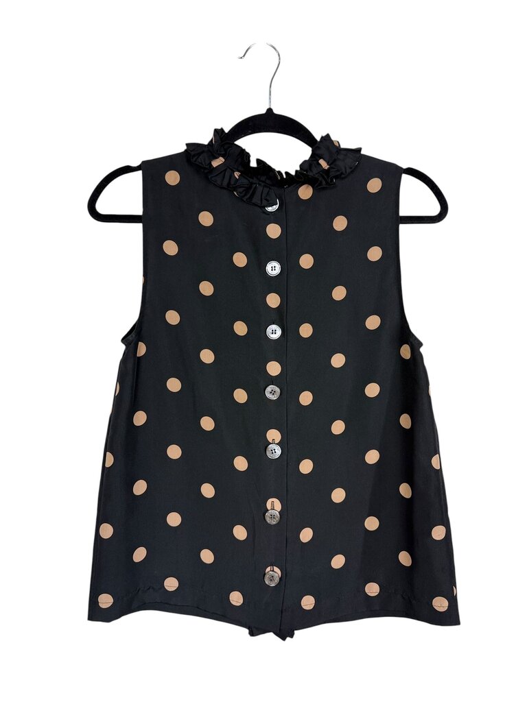 MARC JACOBS POLKA DOT RUFFLE BLOUSE
