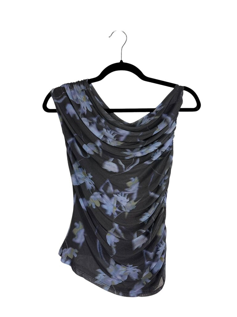 OPEN EDIT DRAPED MESH TOP