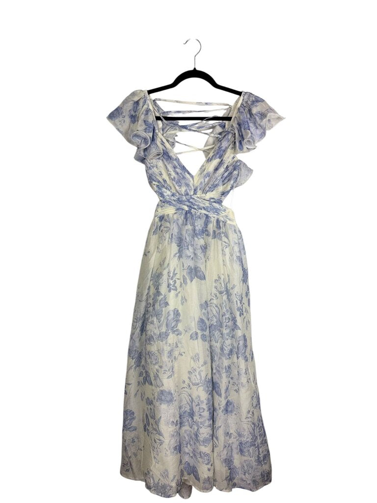 SOFIE THE LABEL FLORAL CHIFFON DRESS