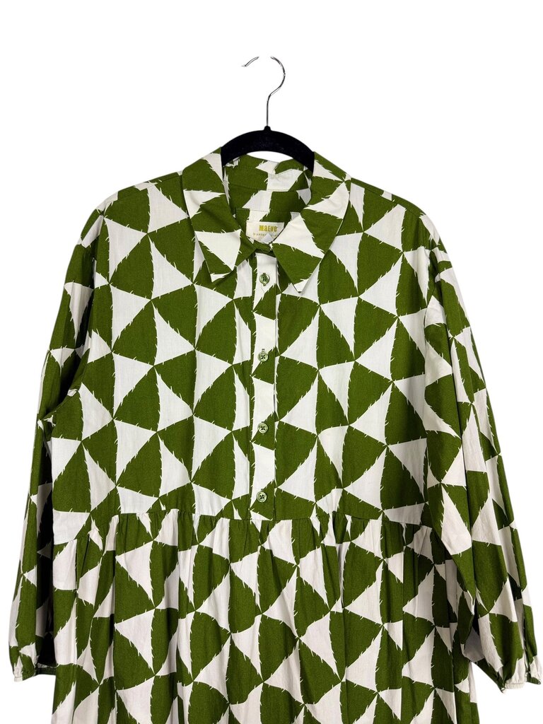 MAEVE TRIANGLE PRINT SHIRT DRESS