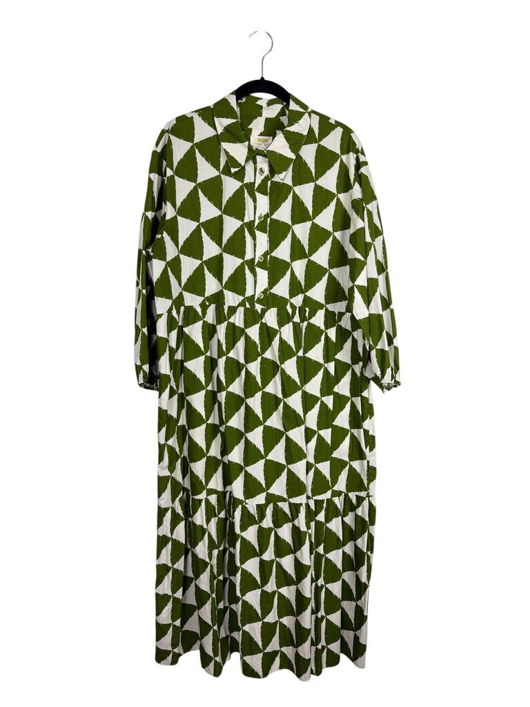 MAEVE TRIANGLE PRINT SHIRT DRESS