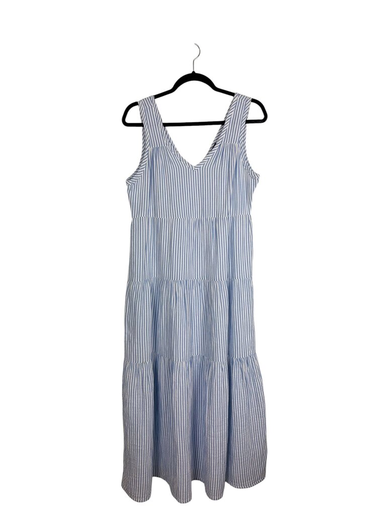 QUINCE PINSTRIPE MIDI DRESS
