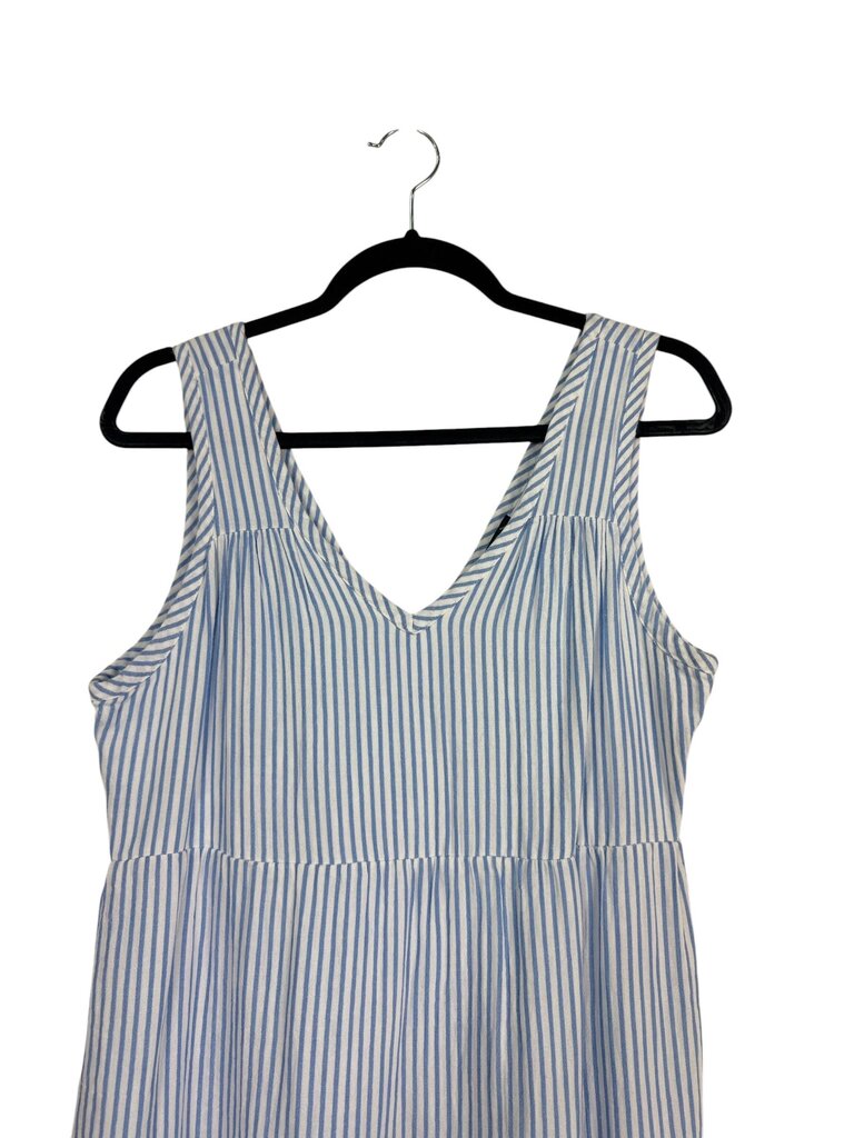 QUINCE PINSTRIPE MIDI DRESS