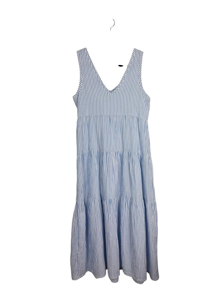 QUINCE PINSTRIPE MIDI DRESS