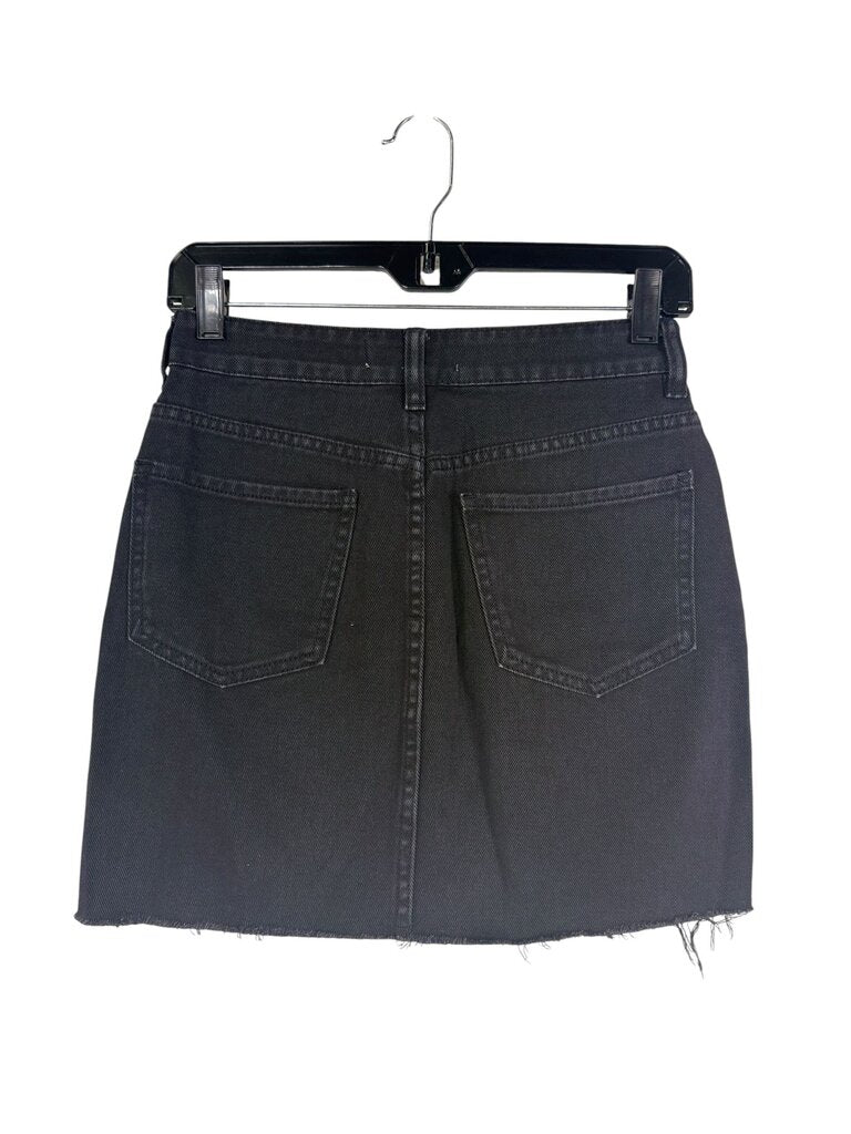 PAC SUN FRAYED DENIM MINI SKIRT