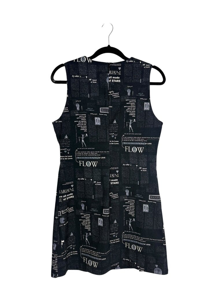 DESIGUAL NEWSPRINT SHEATH DRESS
