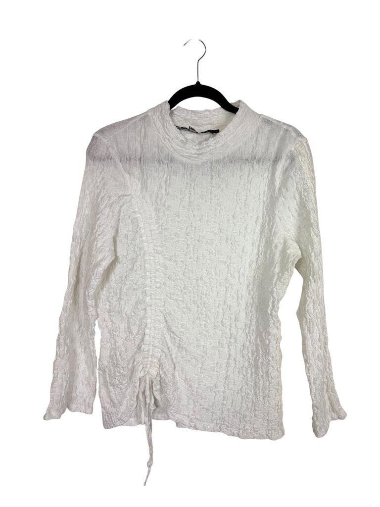 BIMBA Y LOLA LACE UP CRINKLE BLOUSE