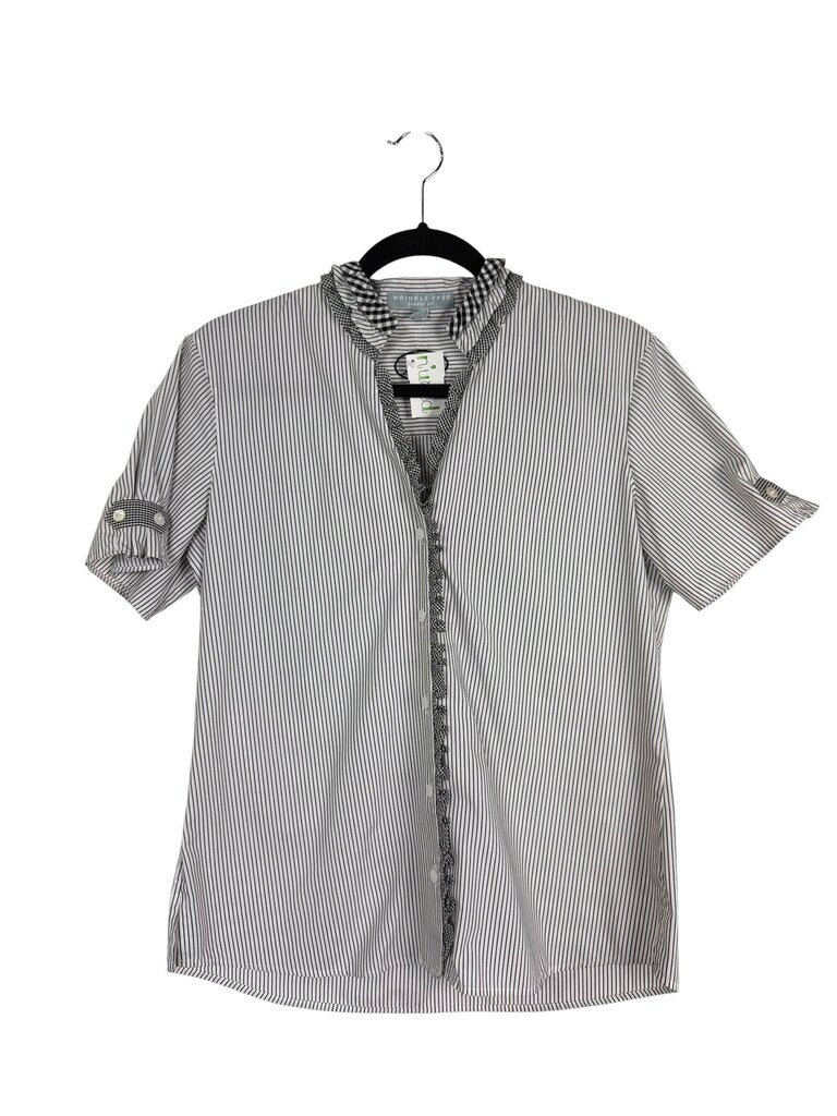 FOXCROFT STRIPED & GINGHAM BUTTON DOWN