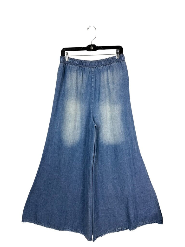 DOE & RAE WIDE LEG DENIM JEANS