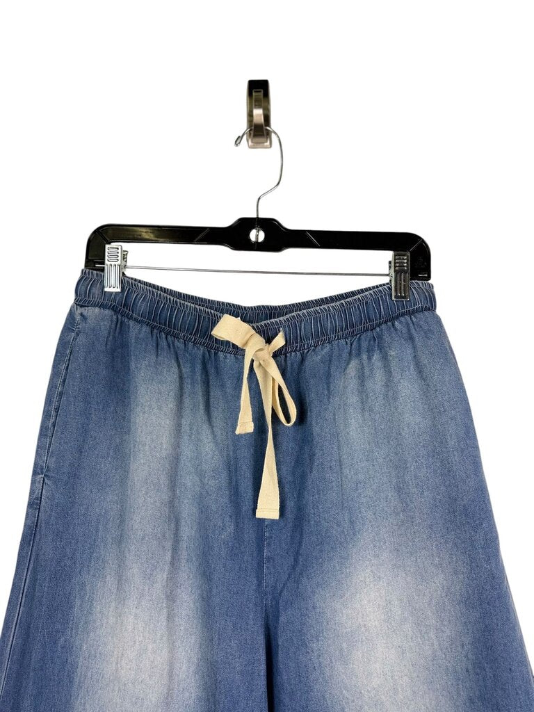 DOE & RAE WIDE LEG DENIM JEANS