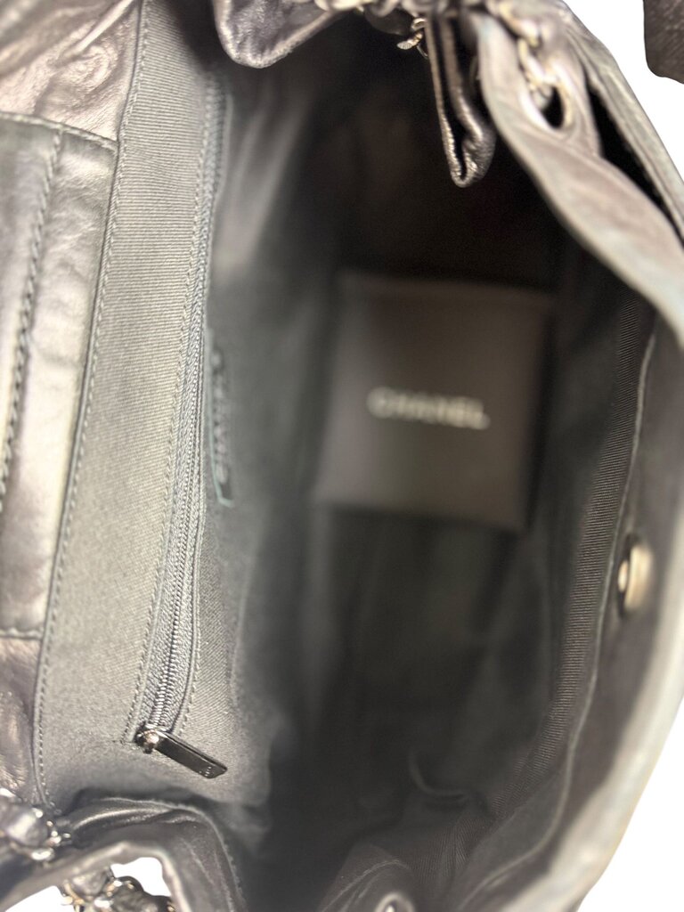 CHANEL LAMBSKIN LAX ACCORDIAN HOBO BAG