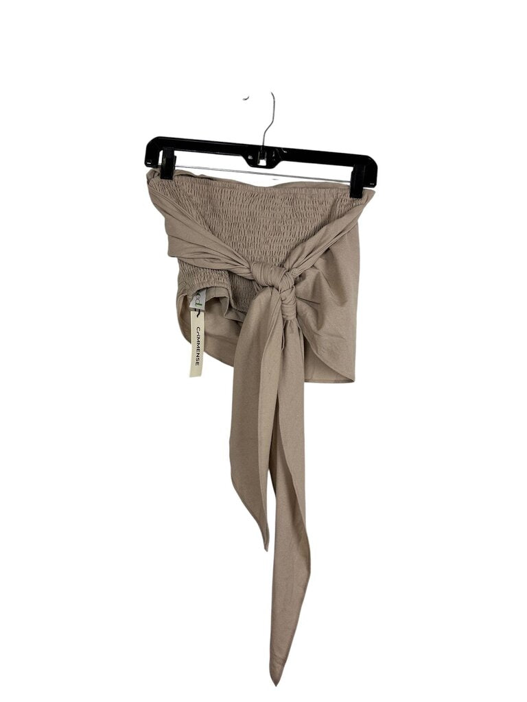 COMMENSE HALTER WRAP CROP TOP