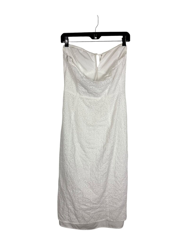 LULUS STRAPLESS EYELET DRESS