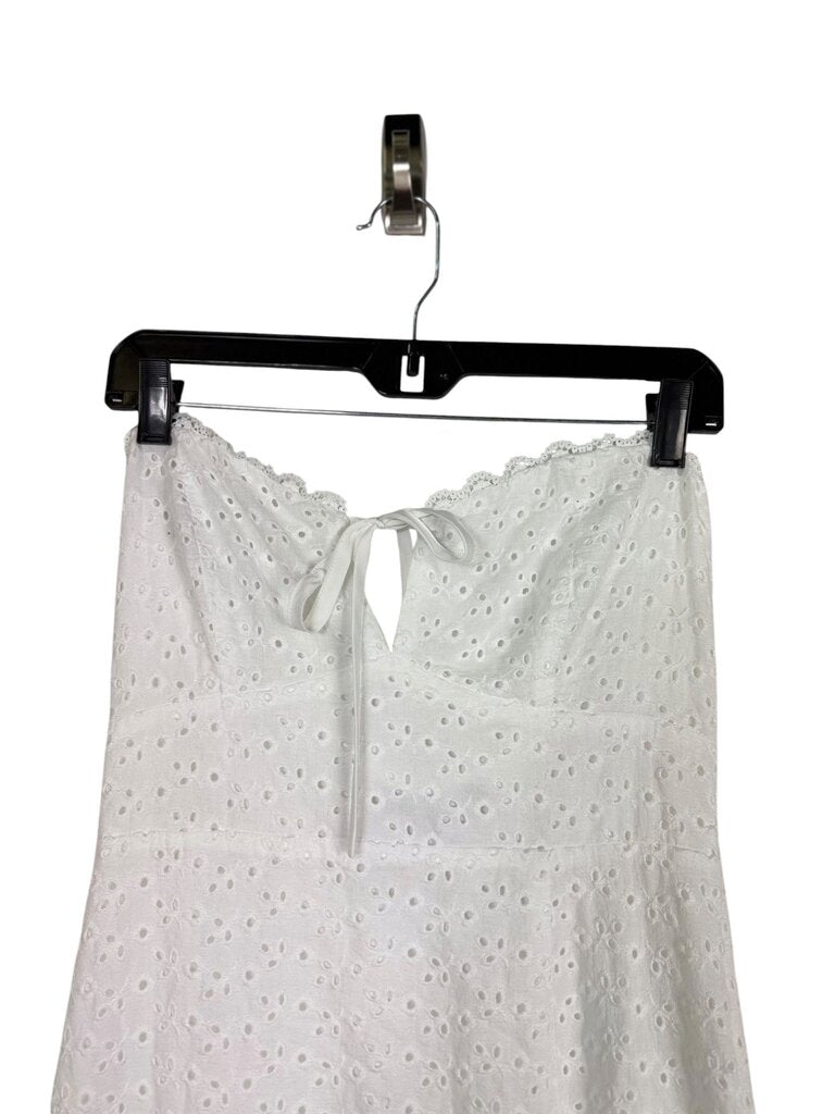 LULUS STRAPLESS EYELET DRESS