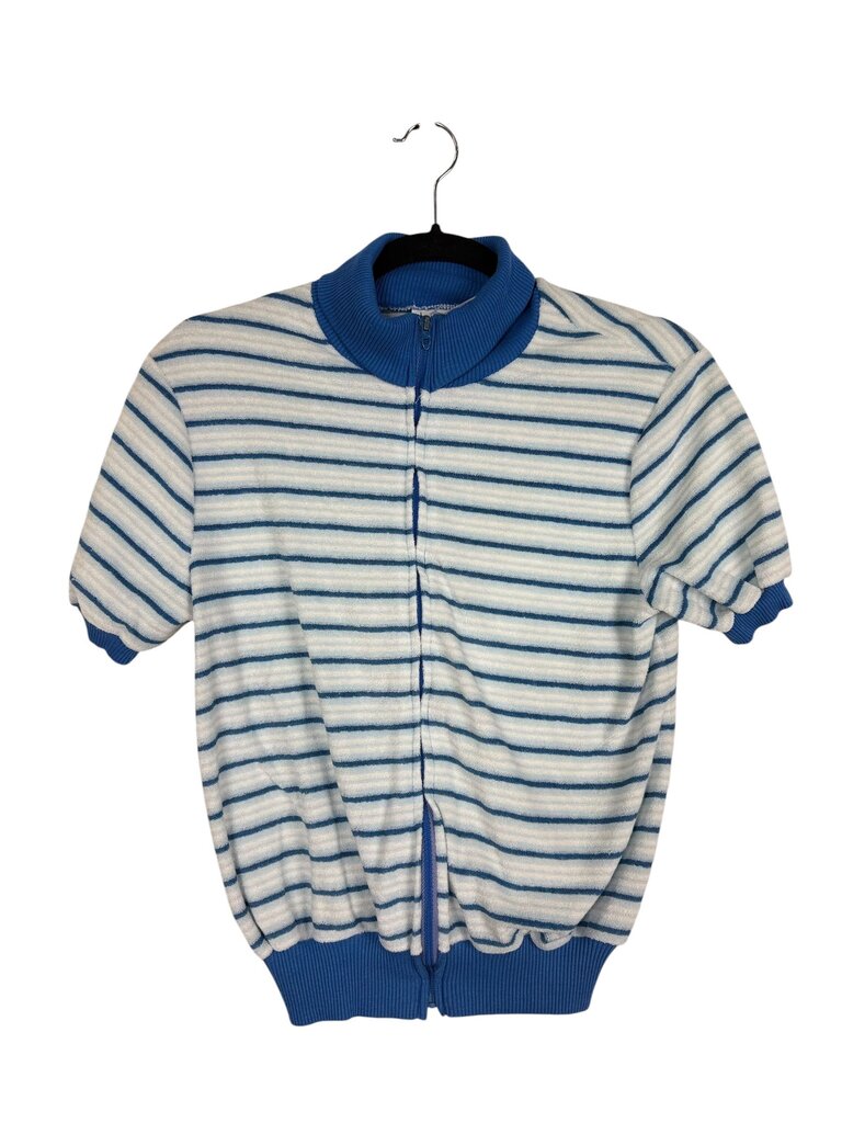 LEAP STRIPED ZIP UP TOP