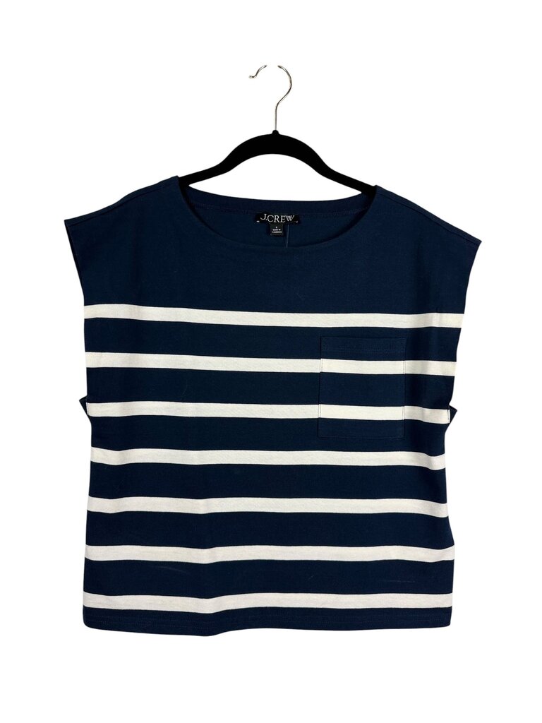 J. CREW STRIPED MUSCLE TOP