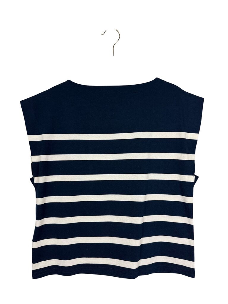 J. CREW STRIPED MUSCLE TOP