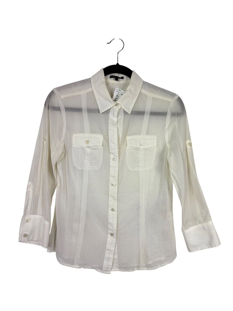 THEORY SHEER BUTTON DOWN