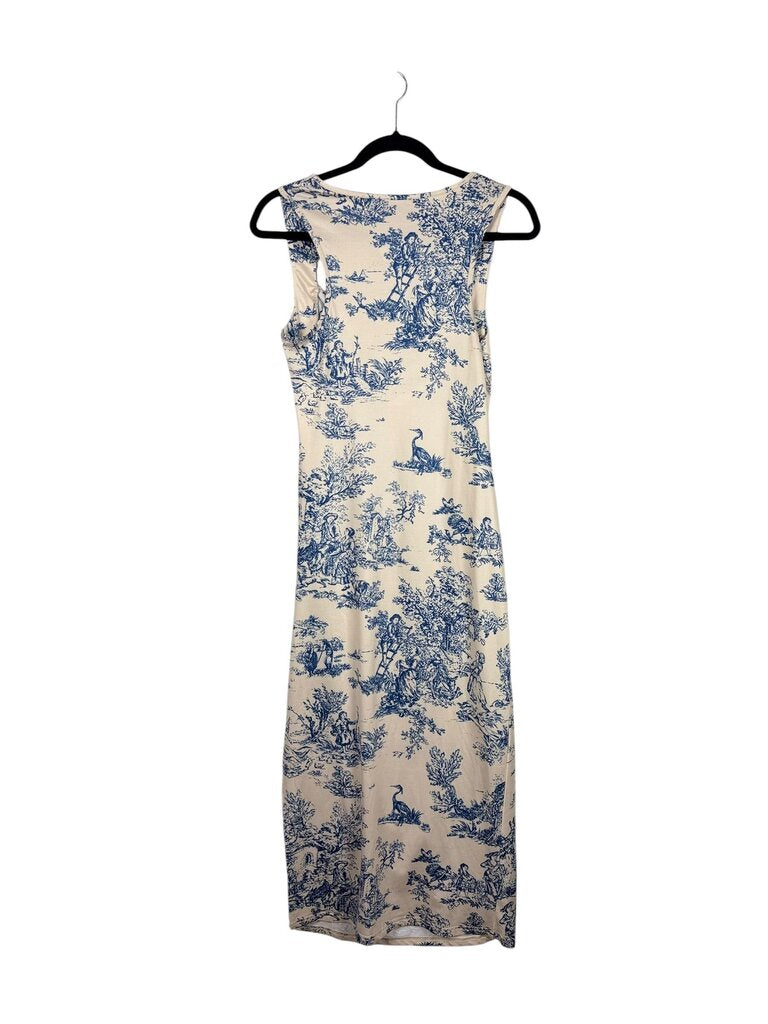 CIDER SCENIC LANDSCAPE PRINT MIDI DRESS