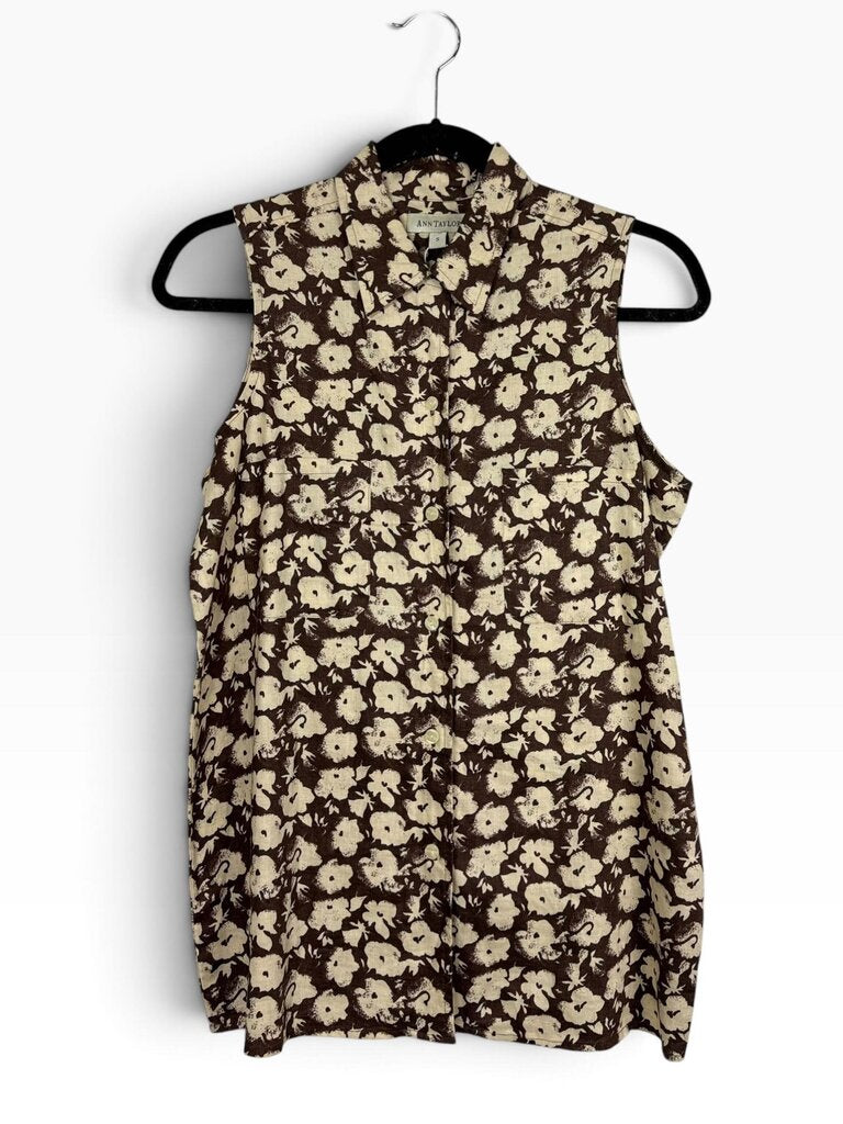 ANN TAYLOR FLORAL BUTTON DOWN