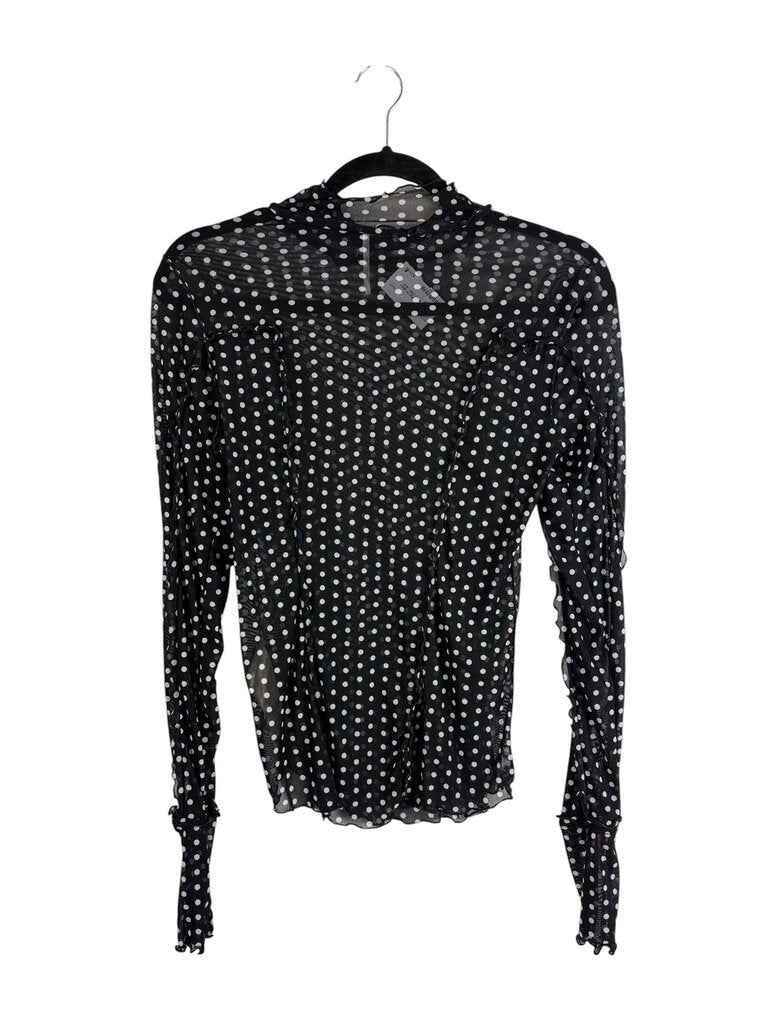 FREE PEOPLE POLKA DOT MESH TOP