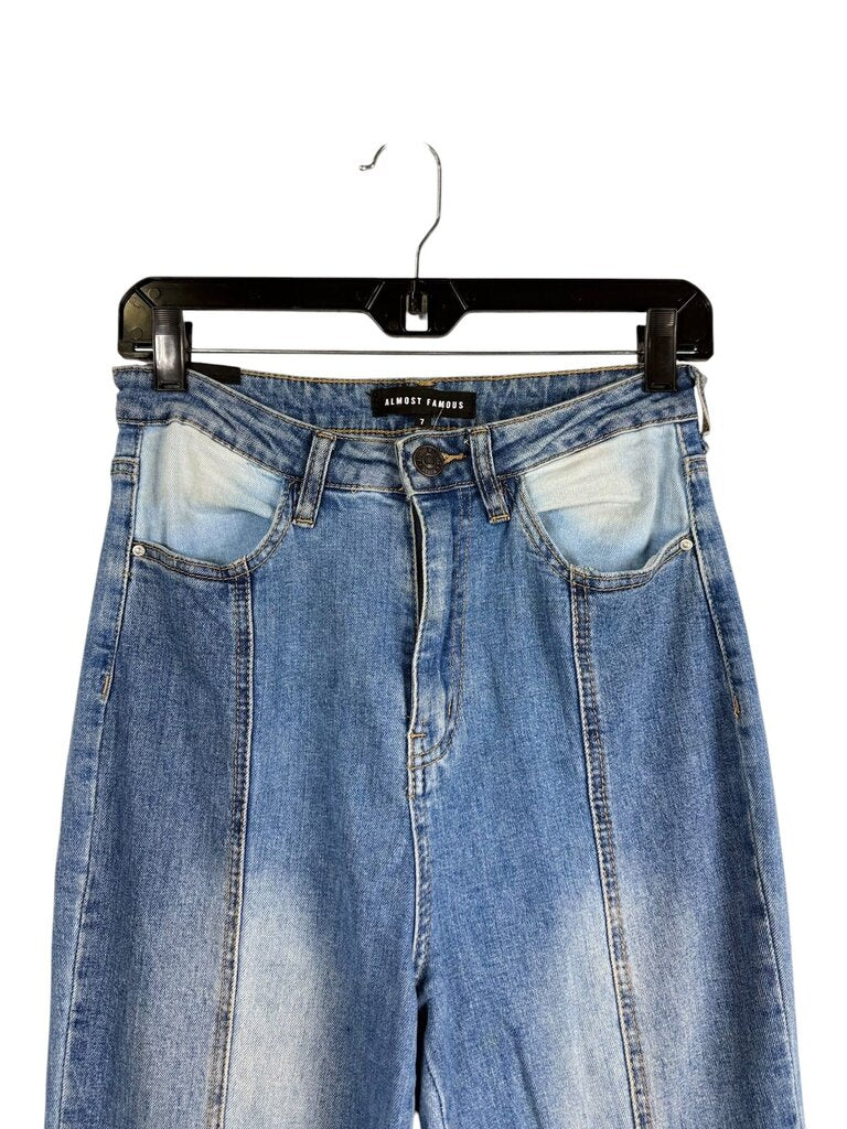 ALMOST FAMOUS PATCHWORK FLARE JEANS