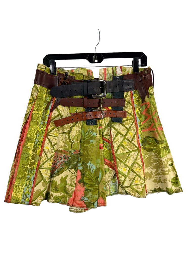 JOEY D PATTERN MINI SKIRT