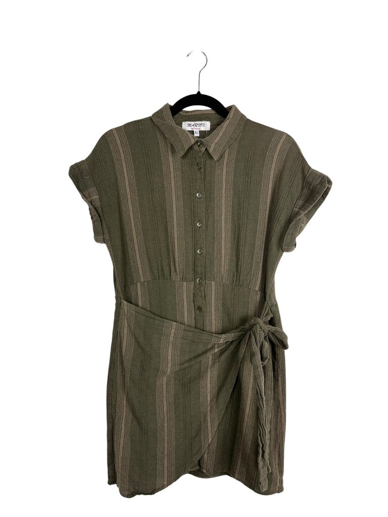 MARION STRIPED WRAP DRESS