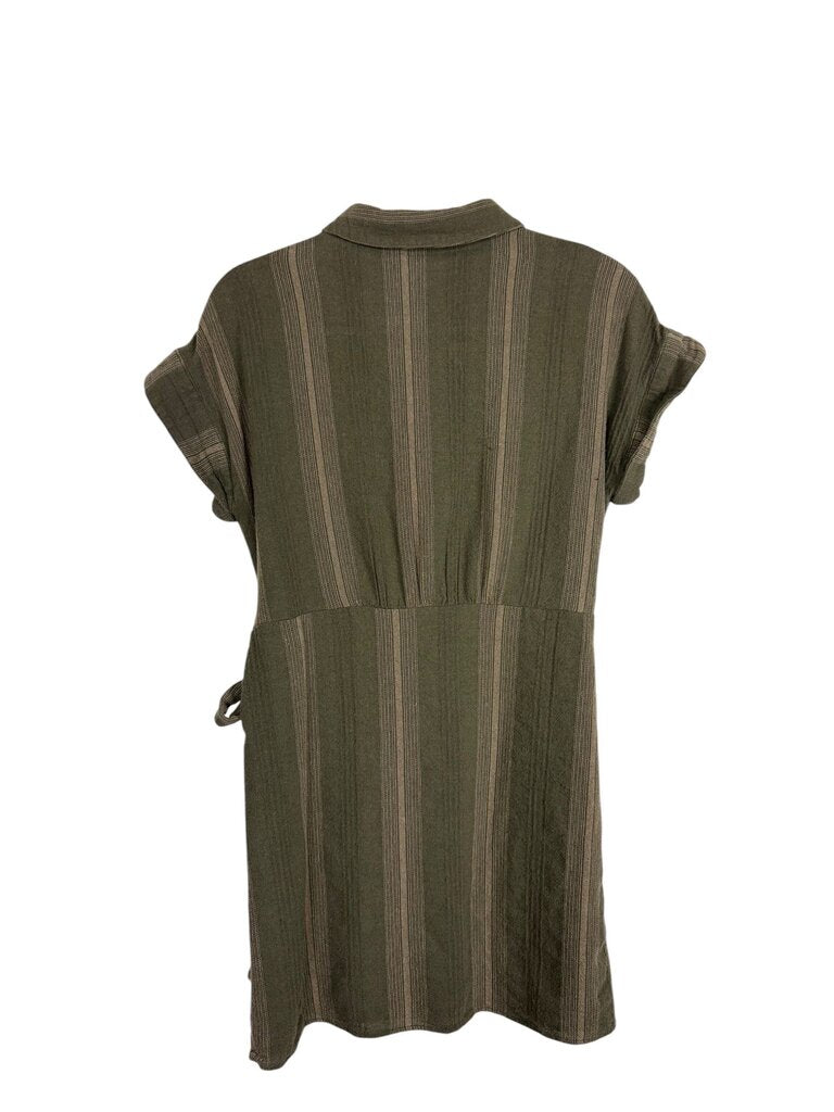 MARION STRIPED WRAP DRESS