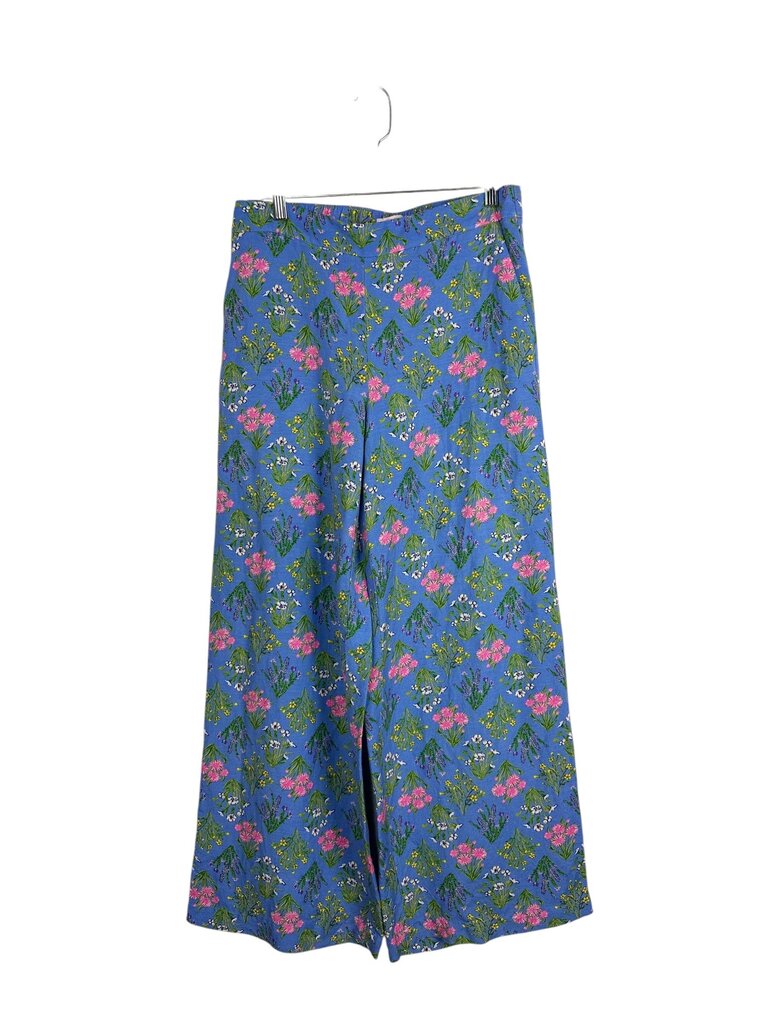 LOFT FLORAL PRINT LINEN PANTS