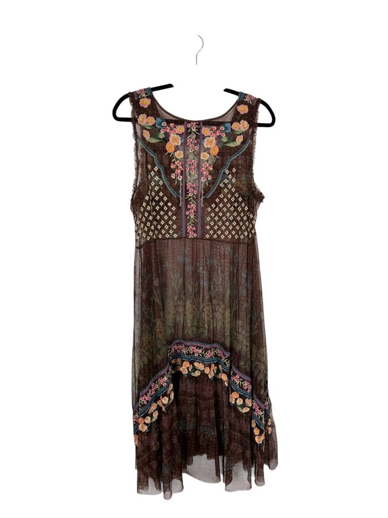 JOHNNY WAS EMBROIDERED LACE DRESS