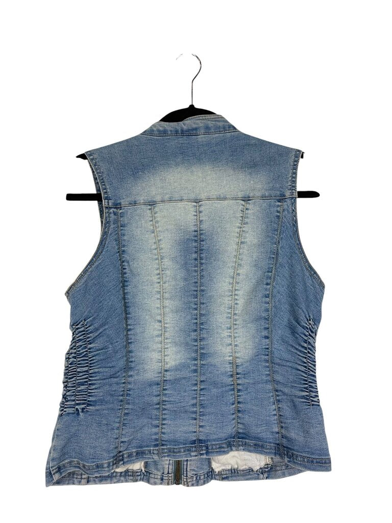 JOUJOU DENIM ZIP VEST